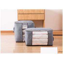 Storage Bags Non Woven Quilt Bag Foldable Clothing Blanket Pillow Underbed Bedding Organiser Home Closet Box Case Dbc Vt0714 Drop De Dh7Az