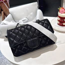 Designer bag luxury handbag fashion bag cross-body bag classic quilted gold ball woman's shoulder strap vintage box bag CC bag messenger bag black 20CM