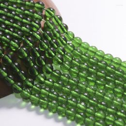 Beads LS Matte Green Energy Heal Stone Czech Meteorite Crystal Glass Round For Jewellery Making DIY Bracelet Earrings