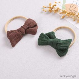 Hair Accessories Baby Headband Bow Headbands For Girls Elastic Bands Kid Infant Newborn Cotton Band Turban R230608