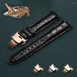 Watch Bands Real Alligator Strap Genuine Leather For Men Or Women Accessories 12 13 14 15 16 18 19 20 21 22 23 24mm