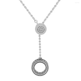Chains Signature Necklace & Pendant Fits Original European Charms Sterling Silver For Woman DIY Fashion Jewelry