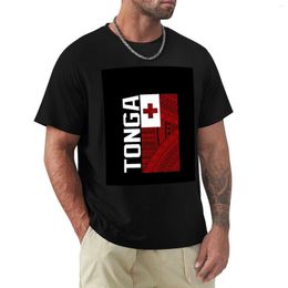 Men's Polos Tonga Flag T-Shirt Custom T Shirt Aesthetic Clothes T-shirts Man Korean Fashion Men Workout