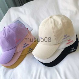 Ball Caps Cotton Women Baseball Cap Letter Embroidery Outdoor Visor Sun Hat Unisex Solid Color Simple Hip Hop Cap Adjustable Casual Bonnet J230608