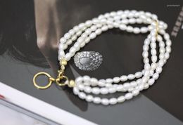 Strand 3-4mm Rice Pearl Bracelet Multi Natural Freshwater Cultured Jewelry Gifts