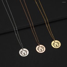 Pendant Necklaces Dreamtimes Cute Pet Dog For Women Love Animal Stainless Steel Choker Ketting Jewelry Kids Gift Wholesale