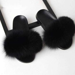 Sandals Summer Ladies Colorful Fur Fluffy Slippers Womens Lovely Plush Hair Slides Party Furry Flip Flops 230417