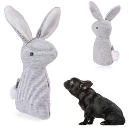 Pet Dog Squeaky rabbit Toys Funny Durable Toy with Bell Interactive Soft Plush Rabbit for Cats Dogs