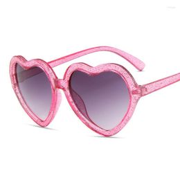 Sunglasses Kids Heart Shaped Eye Glasses Children Fashion Boys Girls Plastic Eyeglasses Baby Cute Cartoon Sun UV400