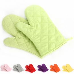Oven Mitts 1Pc Pure Colour Antiscalding Kitchen Baking Microwave Heat Resistant Thick Gloves Insulation Tools 230608