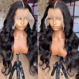 30 Inch Body Wave Transparent 13x4 Lace Front Human Hair Wigs Brazilian Water Wavy Lace Frontal Wig For Women