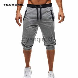 Men's Shorts Summer men Leisure Men Knee Length Shorts Colour Patchwork Joggers Short Sweatpants Trousers Men Bermuda Shorts roupa masculina J230608