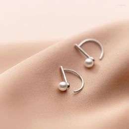 Stud Earrings LAVIFAM Shell Pearl Music Note For Women Ear Simple 925 Sterling Silver Jewellery