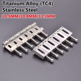 1 Set 10.5MM/10.8MM/11.3MM Electric Guitar Bridge Stainless Steel / Titanium Alloy (TC4) for Fende.r ST