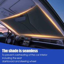 New New Upgrade Car Front Windshield Sun Shade Covers Silver Coated Cloth UV Protector Heat Insulation Sun Visors Cover Car Interior Accessories