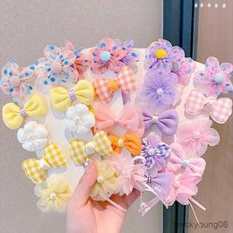 Hair Accessories Children's Hairpin Princess Little Girl Mesh Broken Clip Cute Baby Does Not Hurt Headdress Suit R230608