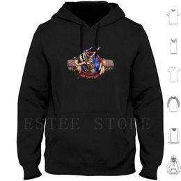 Men's Hoodies Spear Long Sleeve Native People Coloured Pencil Realistic Person Realism Drawing
