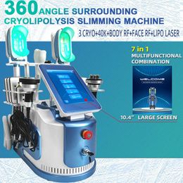 Lipo Laser Lymph Drainage Fat Removal Machine 40K Cavitation Weight Loss RF Remove Wrinkle Skin Rejuvenation Cryolipolysis Equipment