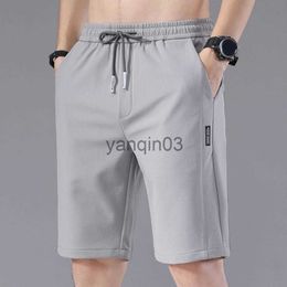 Men's Shorts 2022 Summer Men'S Sports Shorts Solid Colour Straight Pattern Loose Type Elastic Waist Drawstring Casual Shorts Jogging Pants J230608