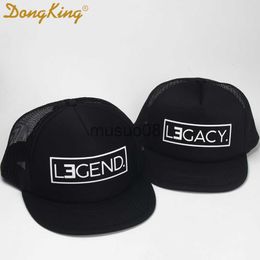 Ball Caps DongKing Trucker Hat LEGEND Hats LEGACY Print Cap Father Son Trucker Dad Gift Daughter Kids Child Baby Mesh Baseball Caps Gift J230608