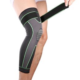 Skate Protective Gear 1 PCS Long Knee Pads Compression Kneepad Support Sleeve Protector Elastic Brace Spring Volleyball Running 230608