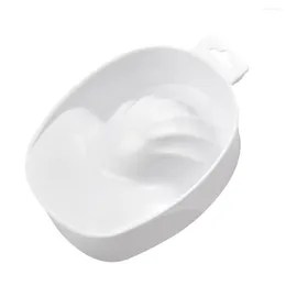 Nail Gel 1Pc Manicure Tools Soaking Soak Bowl Tray Remove Wash Soaker Spa Tool ( White )