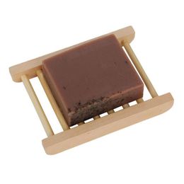 Soap Dishes Natural Wooden Dish Tray Holder Storage Rack Plate Box Container Bathroom Accessories Drop Delivery Home Garden Bath Dhlga