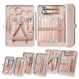 Storage Bags 7/10/12/18/19Pcs/Set Manicure Set Pedicure Nail Tools Kit Stainless Steel Cutter Scissor Clippers Professional