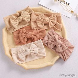 Hair Accessories Cute Bow Baby Girl Headband Knotted Bands for Children Wide Elasitc Infant Kids Turban Newborn R230608