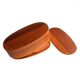 Dinnerware Sets Natural Wooden Japanese Lunch Box Double Layer Bento Outdoor Picnic Kid Student School Container Storage