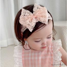 Hair Accessories Baby Headbands for Girl White Bow Cute Bowknot Band Elastic Infant Turban Newborn Headwear R230608