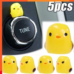 New Mini Yellow Chick Car Decoration Gift Resin Ornaments for Auto Interior Dashboard Button Home Bedroom Office Living Room Store