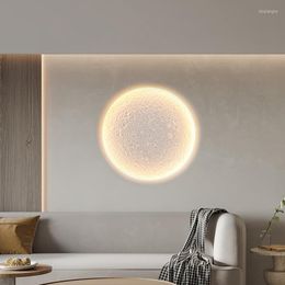 Wall Lamp Moon Gypsum Lampa Creative Embedded Bedroom Living Room No Main Background Deco Light Art Painting