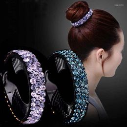 Hair Clips Crystal Meatball Clip Women Headwear Rhinestone Flower Hairpin Bird Nest Floral Twist