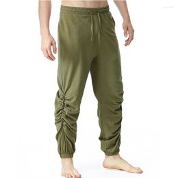 Men's Pants Mens Vintage Army Green Cotton Linen Drawstring Elastic Waist Casual Jogger Yoga Men Fashion Sport Trousers Male 3XL