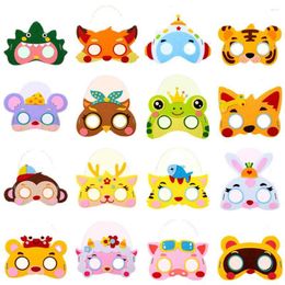 Party Decoration Animal Masks Kid Felt Birthday School Kindergarten DIY Manual Favours Role Play Children's Holiday Gift