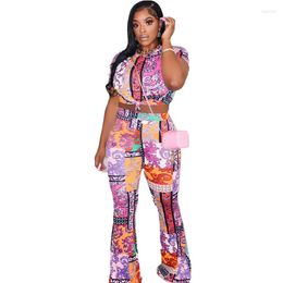 Ethnic Clothing 2 Piece Set African Clothes Women T Shirt Tops And Pants Suits 2023 Fashion Print Streetwear Casual Outfits