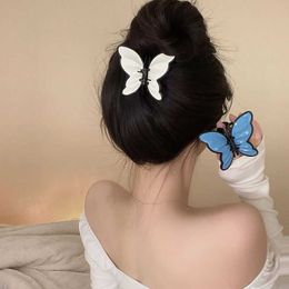 Dangle Chandelier Big Butterfly Hair Claw Hairpin for Women Girls Acrylic Hair Accessories Hair Clips Crab Sweet Styling Tools Barrettes Headwear Z0608