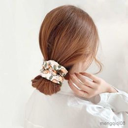 Other Korea Cute Avocado Fruit Print Scrunchies For Women Hair Accessories Elastic Rubber Band Rope Ring Ties New R230608