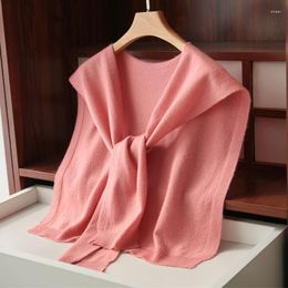 Scarves Spring And Autumn Female Pure Color Wool Shawl Knitted Scarf Shoulder Neck Guard Outside The