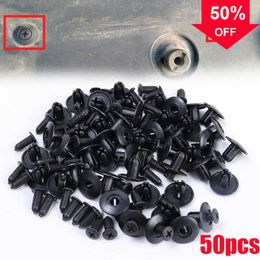 New 8mm Car Bumper Fender Hole Rivets Fasteners Screw Universal Car Fastener Clips Push Pin Clips Auto Interior Accessories 50pcs