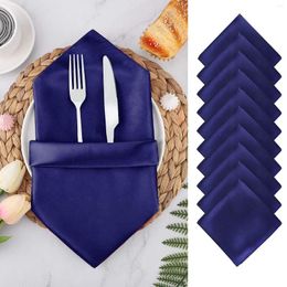 Table Napkin Banquet Decoration High End El Wedding Polyester Cloth Meal Pad Art Satin Mouth Setting For 4