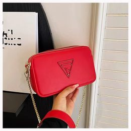 2023 new double zipper camera bag simple shoulder bag small chain crossbody bag manufacturers direct sales