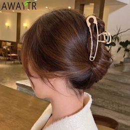 Dangle Chandelier New Korean Style Fashion Large Pin Alloy Women Girls Hair Claw Hair Accessories Women Metal Silver Headwear Hair Clip Ornament Z0608