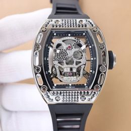 High-quality watch ghost head diamond mechanical personality atmosphere sapphire mirror all original materials imported movement sports leisure luxury brand