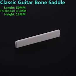 1 Pc Real Bone Bridge Saddle For Classical Guitar Part Accessories 80MM * 3.0MM * 12MM