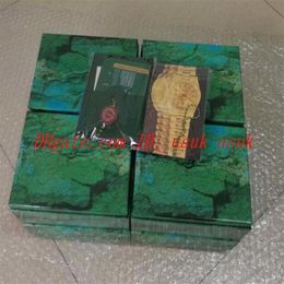 2022 Ship Super Quality Watch Box New Style Green Original Box Papers Leather Bag Gift Boxes In GM T SU B SE A Watch Box Gree227g