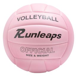 Balls Pink Volleyball Ball Official Size 5 Indoor for Men Women Youth Outdoor Beach Games Gym Training Sports Waterproof 230608
