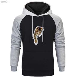 Funny Anime Mens Raglan Tops Hoodies The Cat Out Of The Wall Sweatshirt Japanese Hombre Hoddies Man Streetwear Mens Clothes L230520