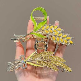 Dangle Chandelier South Korea's New Alloy Large Ear of Wheat Hair Claw Shark Clip Girl Hair Accessories Metal Crab Claw Hair Accessories Headdress Z0608